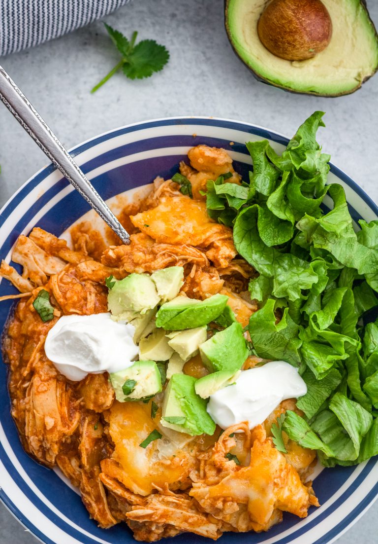 Slow Cooker Chicken Enchiladas